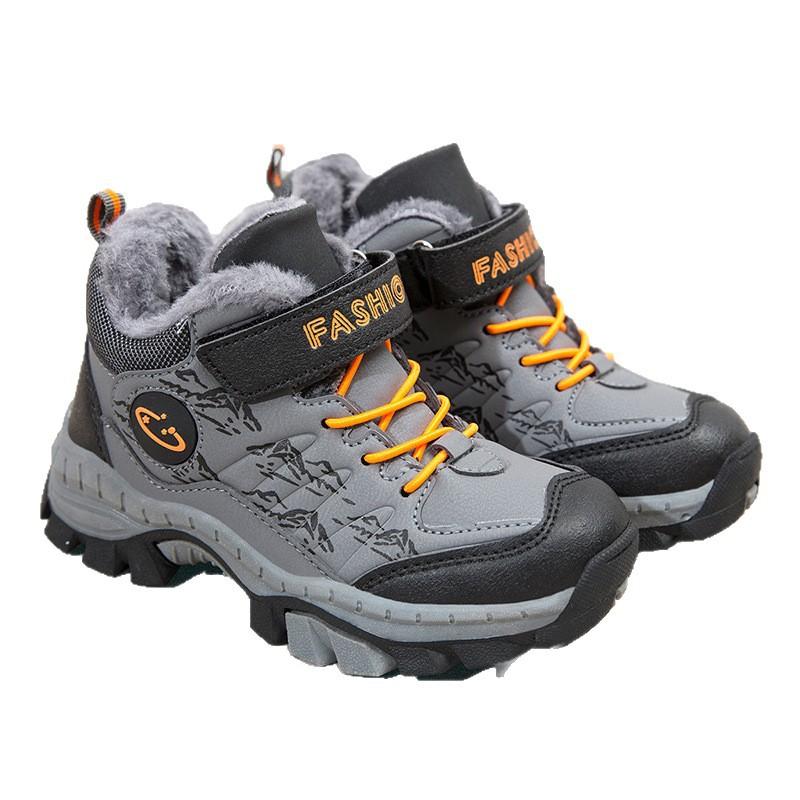 Winter Boys Cotton Shoes Children's Outdoor Hiking Shoes Girls Cotton Snow Lightweight Non-slip Warm Sneakers Casual Shoes