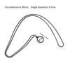 Anti-Lost Pen Lanyard Anti-Drop Portable Metal Chain Necklace Lanyard Metal Lanyard Sling Snake Bone Chain With Rubble Ring