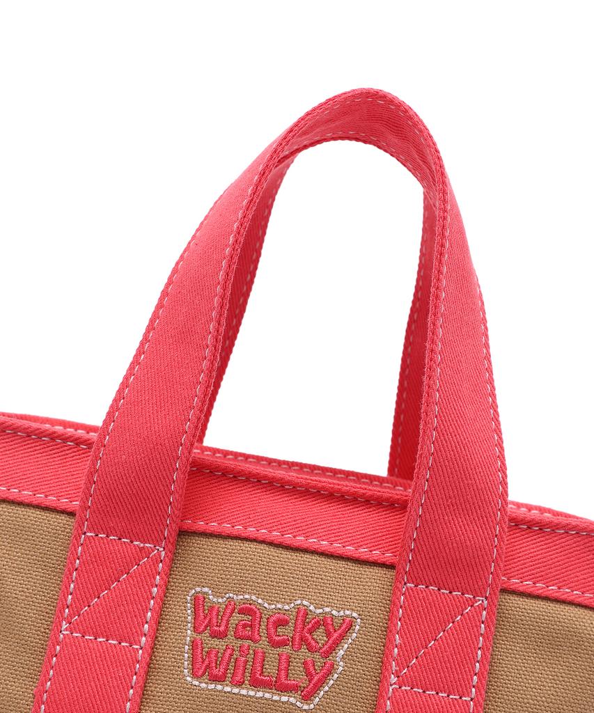 Wacky Willy Canvas Mini Tote Bag Pink
