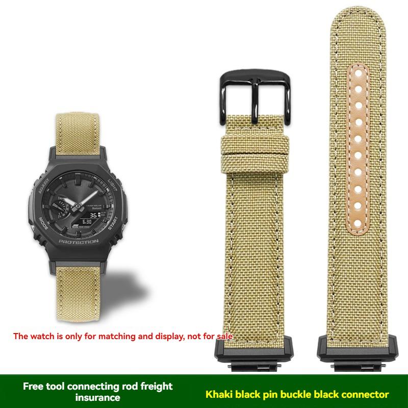 Für Casio GA-2100/1A1PR GA2110 GA-B2100 Serie Uhr achteckig Sport Nylon Canvas Bergsteigen wasserdicht Uhrenarmband