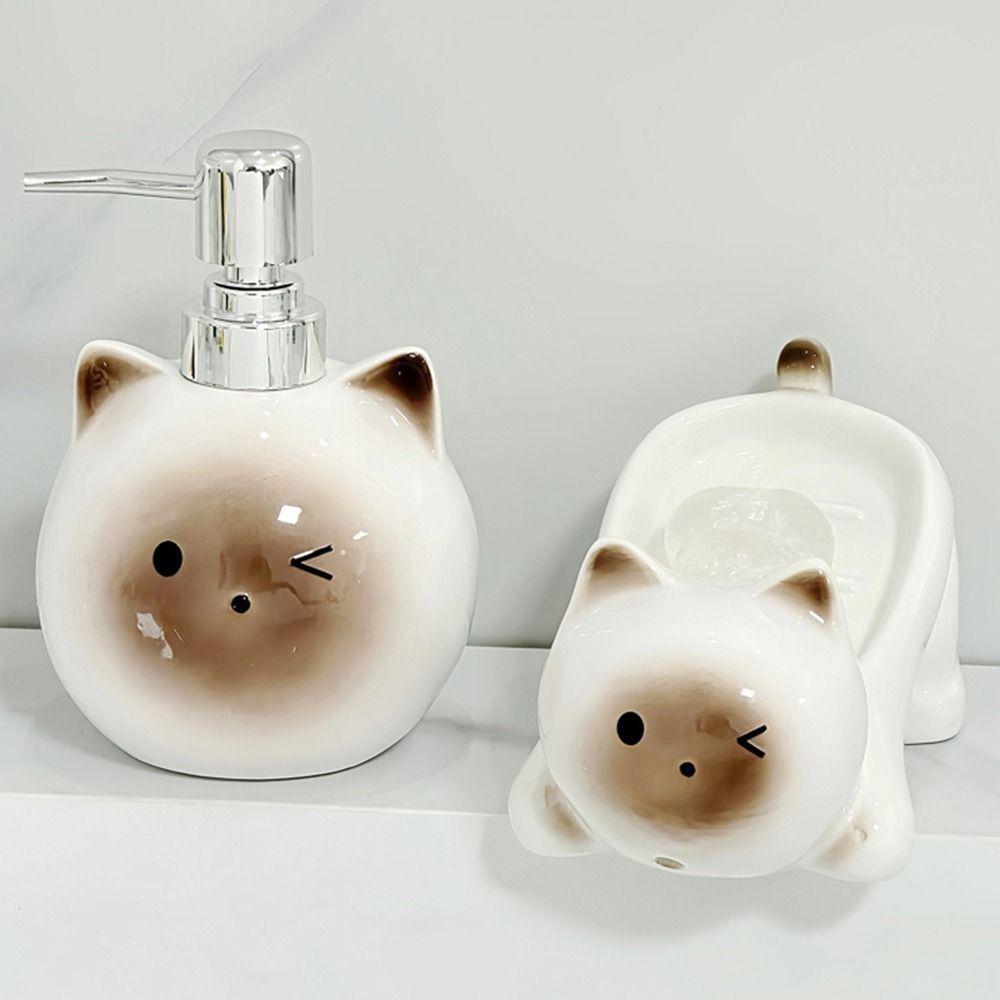 Cute Cat Shape Hand Soap Dispenser Press Type Hand Sanitizer Container  Bathroom
