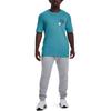 Under Armour Letter Print Crew Neck Short Sleeve T-Shirt Men Tops Blue 1376839-434