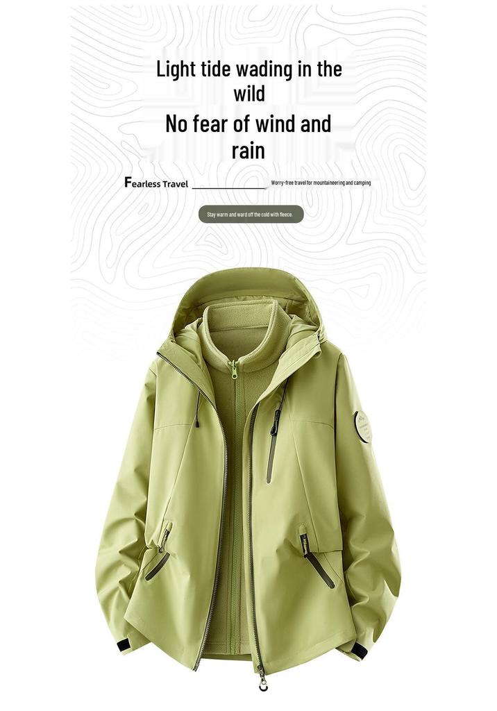 High-Quality Men's 3-in-1 Windproof Waterproof Warm Mountaineering Jacket
