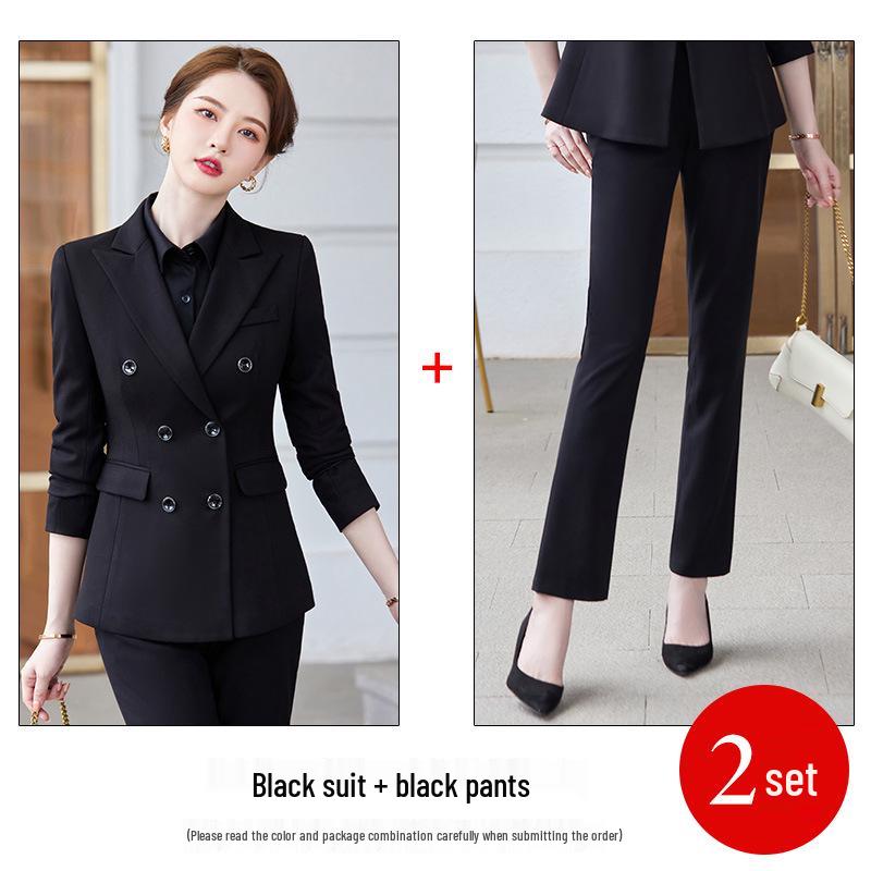 2023 High-End Women's Autumn Pant Suit: Elegant Formal Blazer Set for Professional Wear