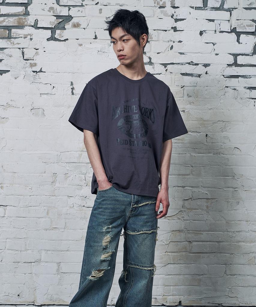 Peideu [Set] Pd Yuhei Tigerworks Short Sleeve T-Shirt 2-Piece Package