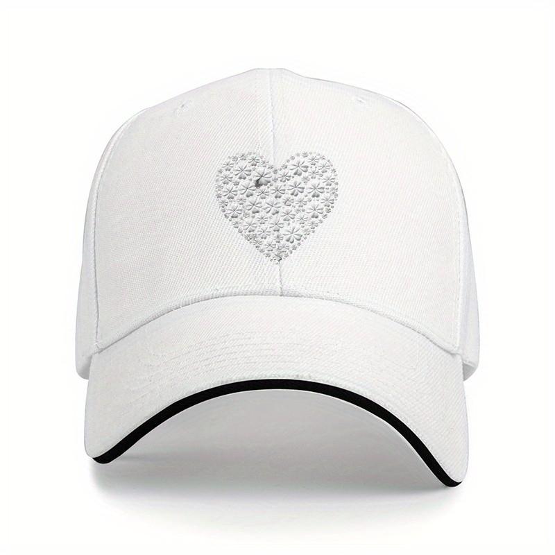 Clover Heart Baseball Cap Polyester Casual Adjustable Sun Protection Unisex Adult Baseball Hat