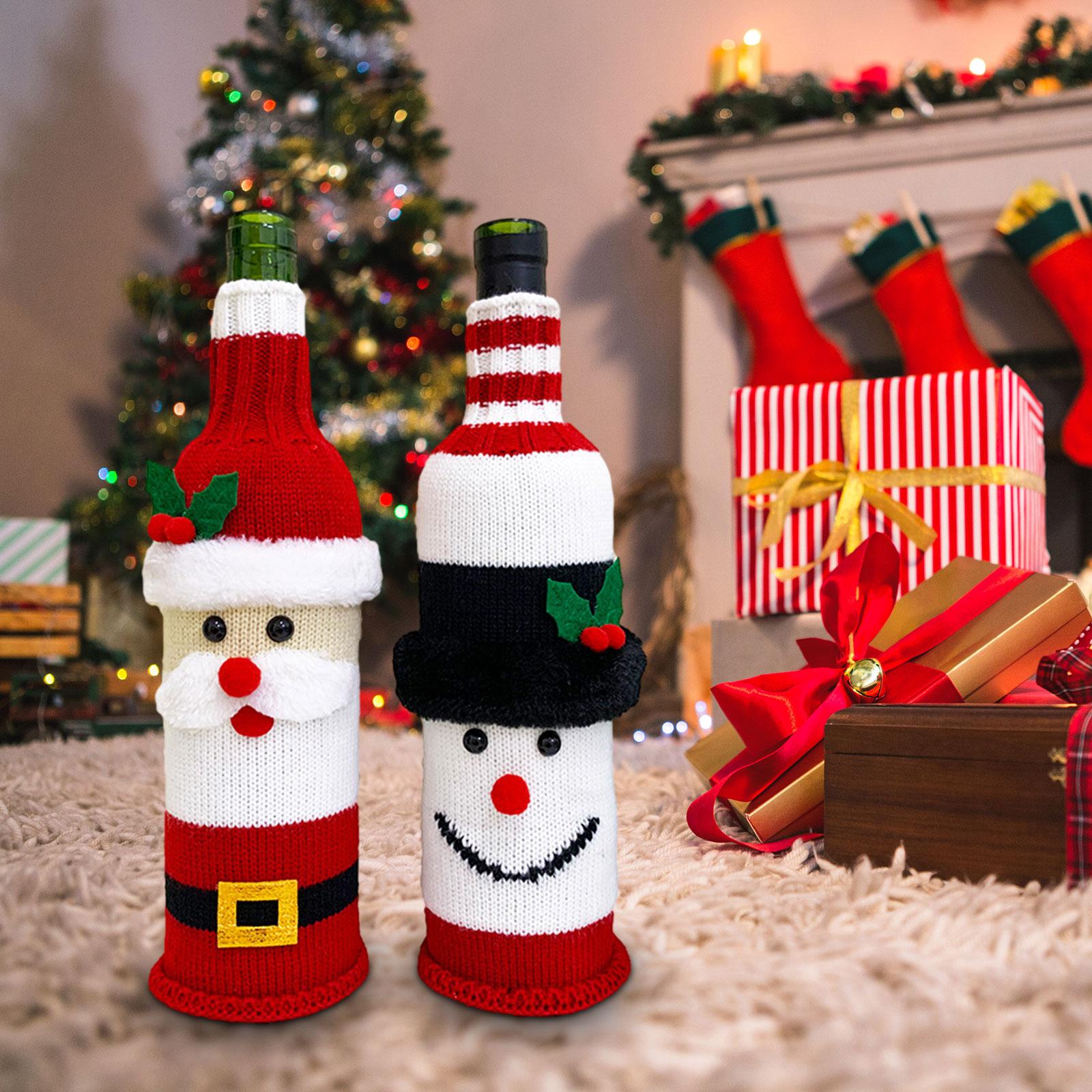 Set of 2 Wine Bottle Covers for Holiday Gatherings And Events