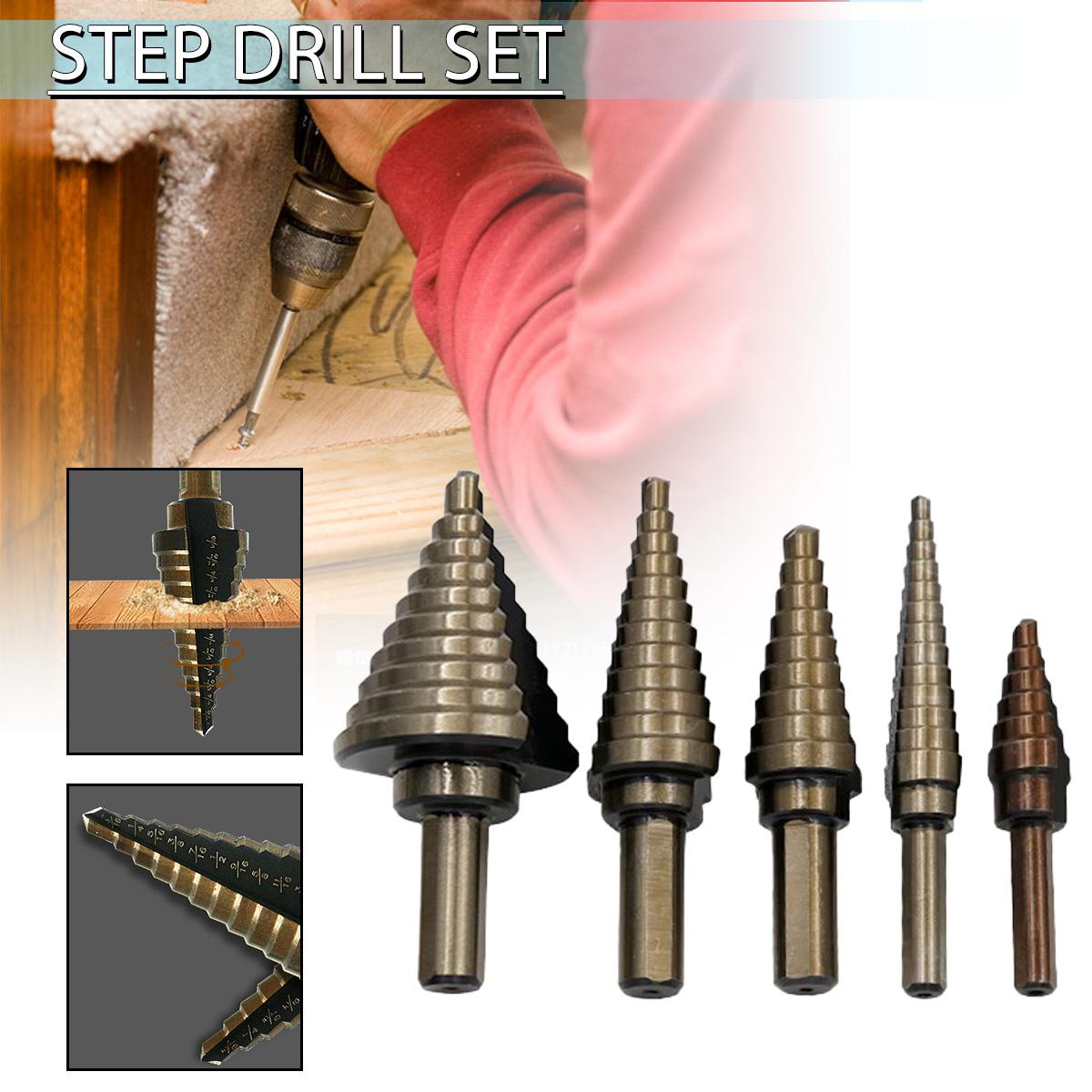 

PDTO 6 шт. Набор сверл из быстрорежущей стали с корпусом ступенчатых сверл для сверления отверстий в металлообработке