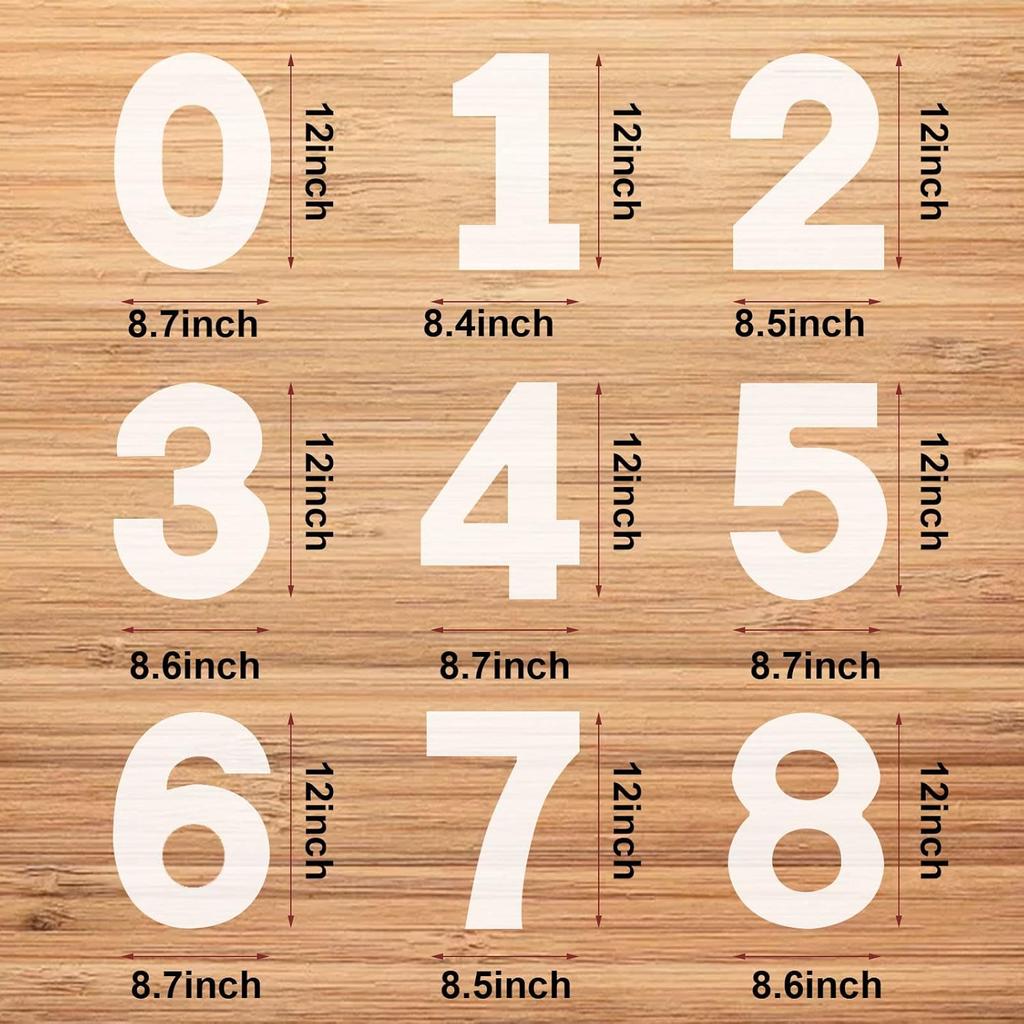 Large Number Stencils Set, Number Cake Stencils & Templates (12 Inch)
