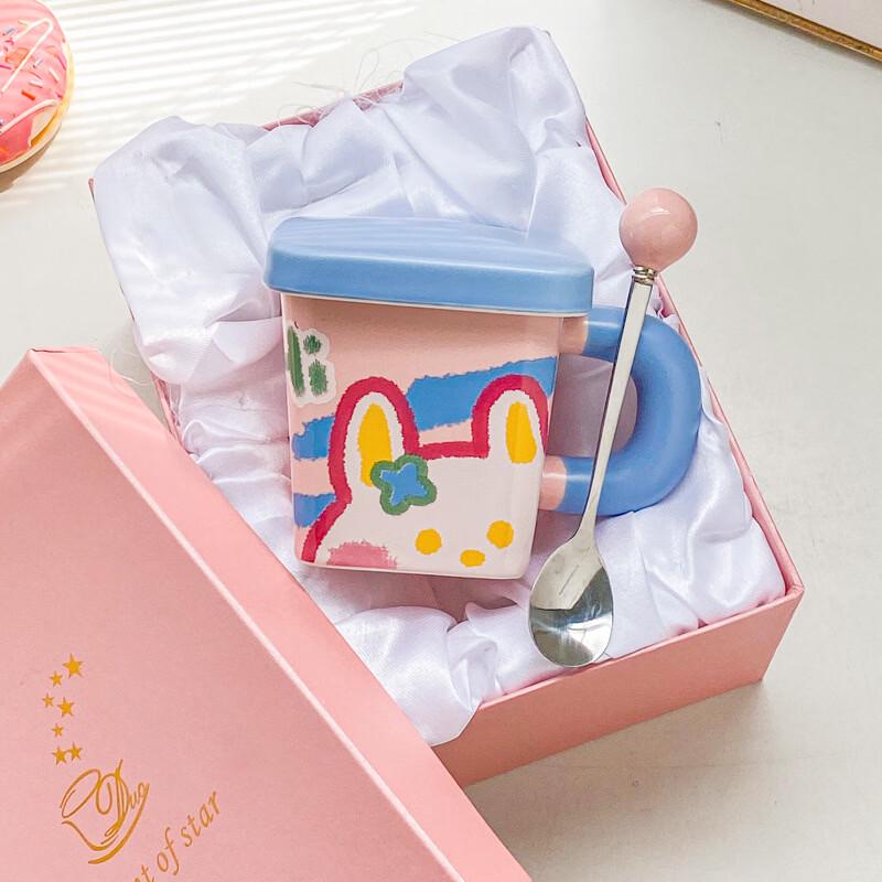 

Милий рожевий кролик пара кавова чашка подарунковий набір