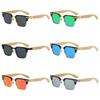 Retro Retro Wooden Frame Sunglasses UV400 Protections Lightweight Metal Design For Outdoor Travel Unisex