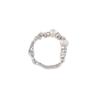 Simple Irregular Broken Silver Pearl Ring, Fashionable High-End Elastic Rope Finger Ring Commuter Ring
