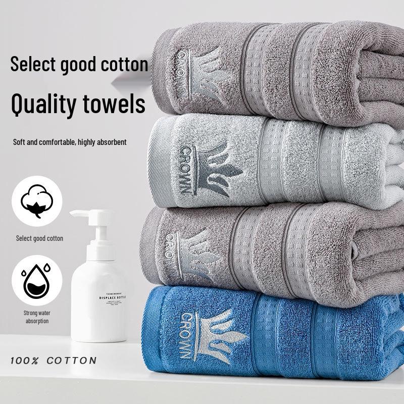 Unisex Antibacterial Quick-Dry Pure Cotton Bath & Face Towel - Soft, Absorbent & Thickened