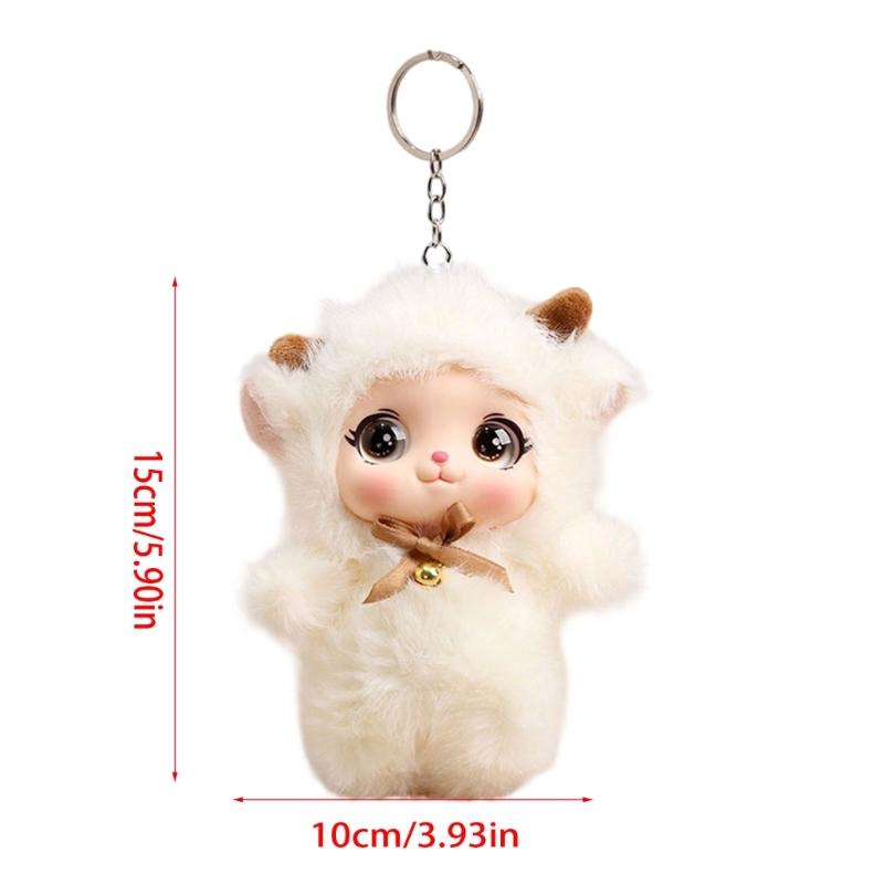 Cartoon Soft Doll Keychain With PP Cotton Filling For Keys Bags And Backpacks Multiple Color Trendy Car Decoration