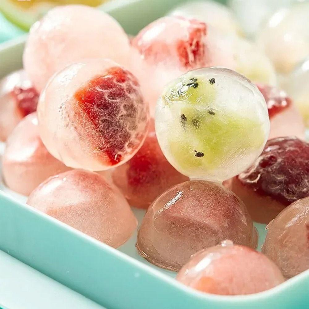 Mit Eisschaufel Eiswürfelformen 3-lagige runde Eiswürfelformen Eisball-Aufbewahrungsbox Sommer