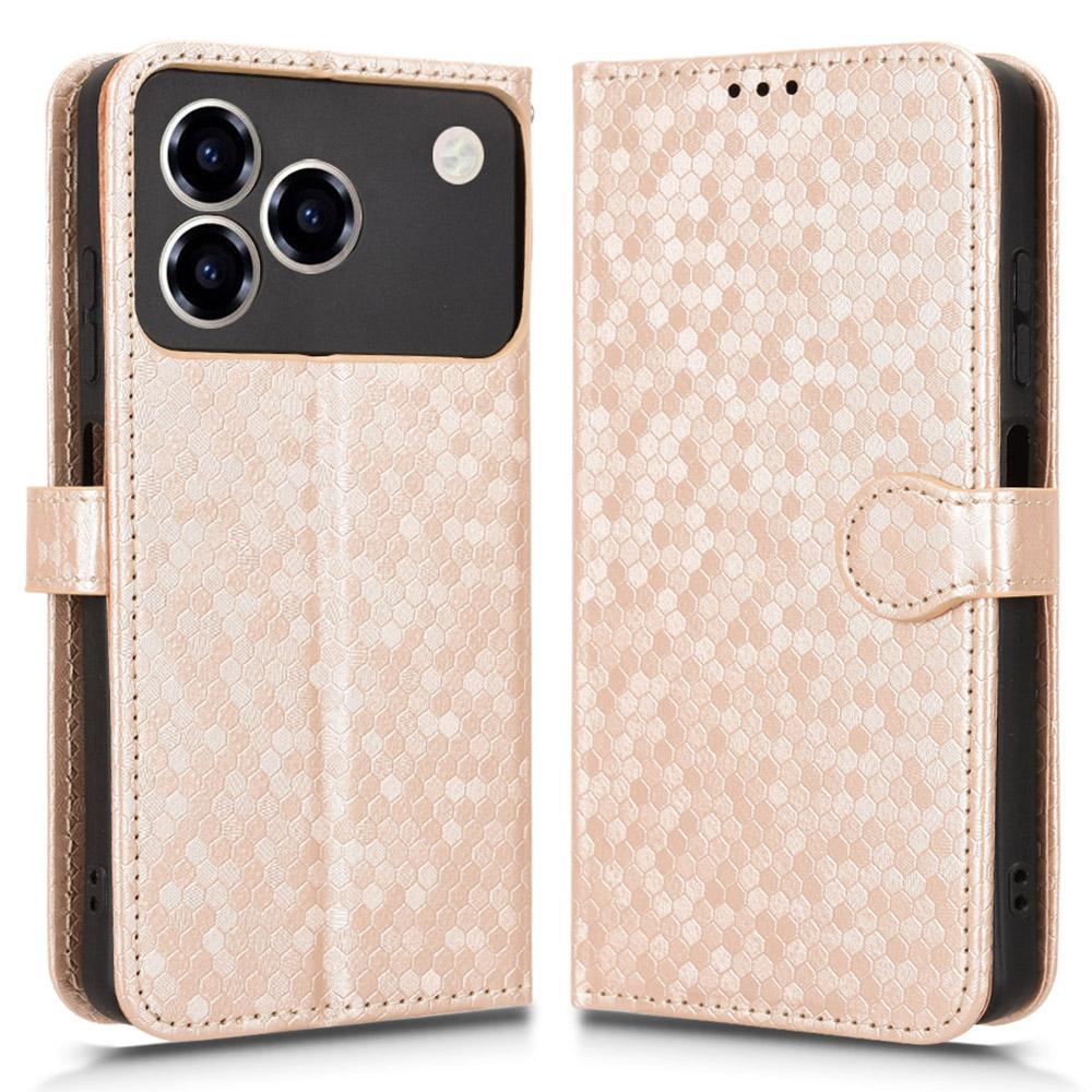 For Infinix Hot 60 Pro+ 4G Case RFID Blocking Imprinted Dog Pattern PU Leather Phone Cover with