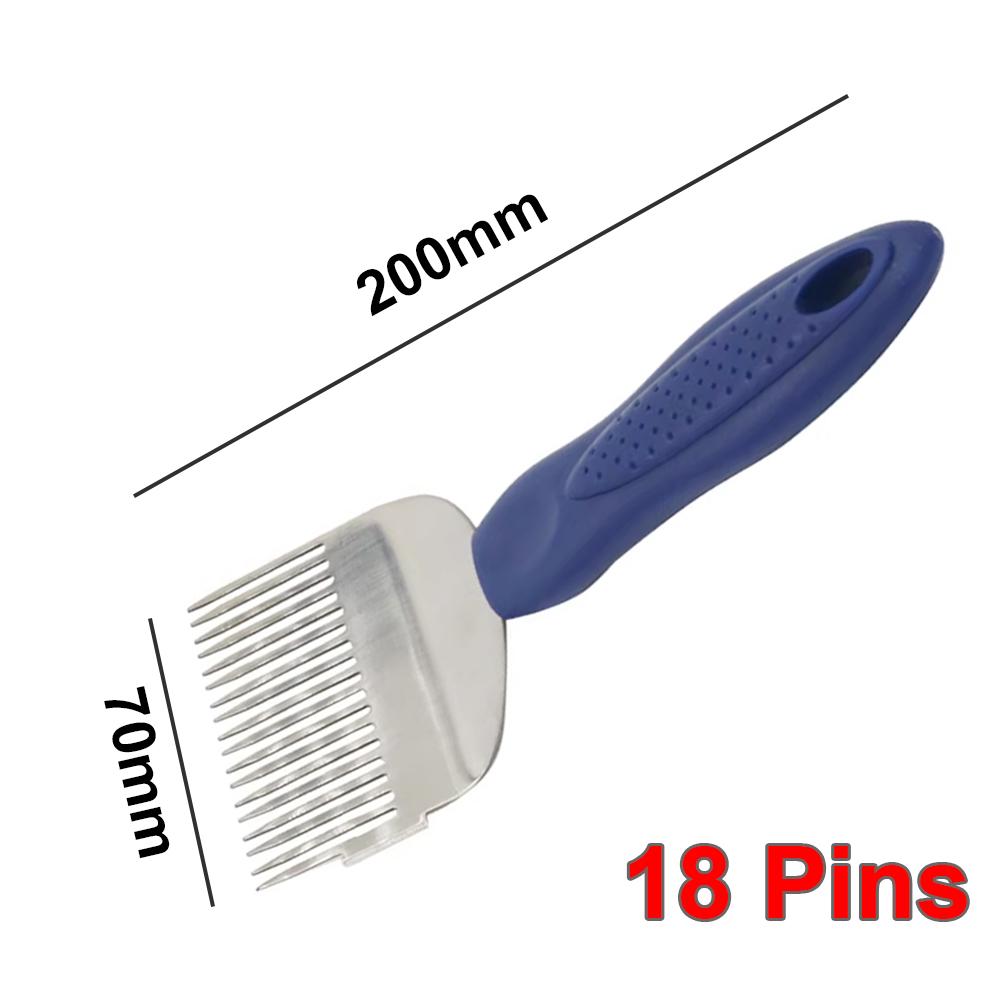 

16-Pin 18-Pin Honey Fork with Side Scraper Straight Needles Uncapping Forks Honey Scraper Shovel Comb Apiculture Beekeeping Tool