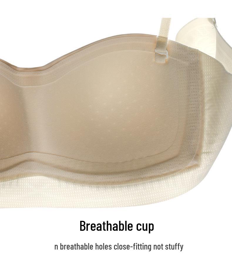 Women's Strapless Anti-Slip Seamless Bandeau Bra for Small Chest - Invisible, Thin, and Beautiful Back Design