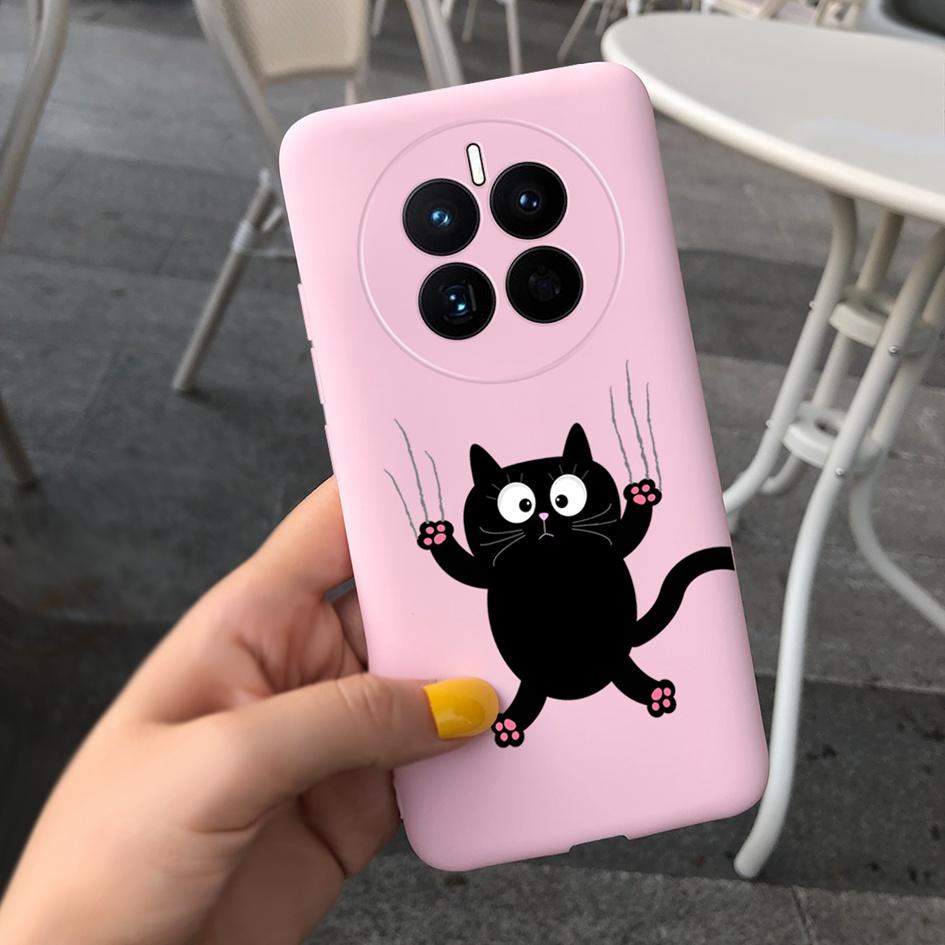 For Huawei Mate 50 Pro Case 2022 Cute Cartoon Cat Painted Soft TPU Protective Cover For Huawei Mate50 Pro DCO-LX9 CET-LX9 Fundas