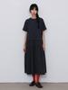 Vincent Navy Vincent Tiered Short Sleeve Dress