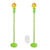 Automatic Torch Bubble Machine with LED Lights Adjustable Height Bubble Maker Rechargeable Automatic Blower for Outdoor Weddings Parties