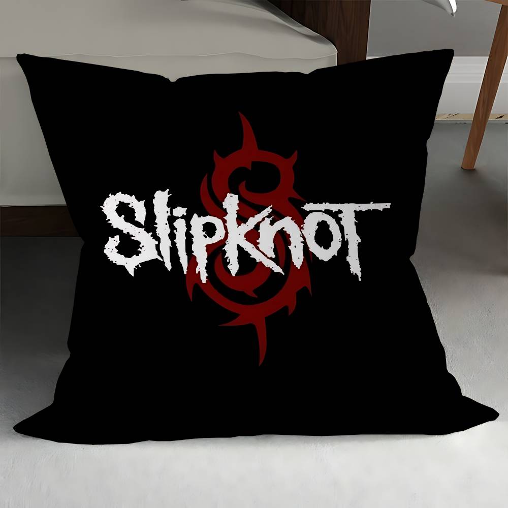 Rockband S-Slipknot Logotyp Kuddfodral Tum Gårdshusdekor Hem Prydnadskuddfodral För Soffdekorationer