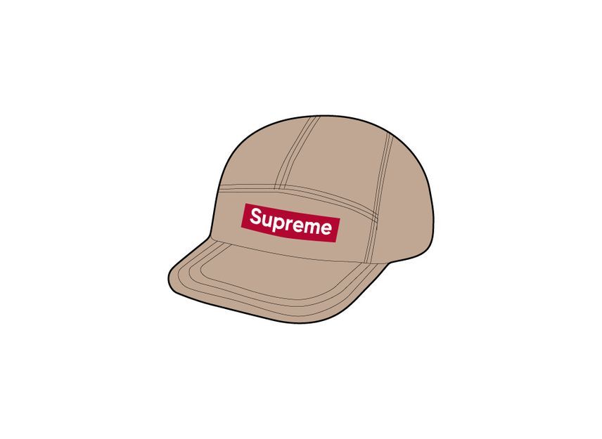Supreme Washed Chino Twill Camp Cap Beige One-Size