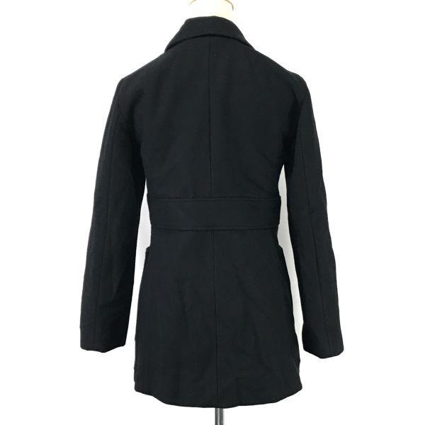 SHIPS Japan Made Wool Short P Coat Black Size S Ladies Outerwear(USED)