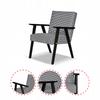 Armchair PRL Set Retro Vintage SOLER Family Furniture Pepitka Black and White