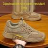 Men's Non-slip Wear-resistant Low-top Work Shoes for Construction and Casual Use