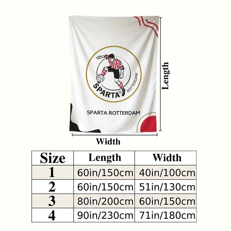Sparta Rotterdam Wall Tapestry Aesthetic Wall Hanging Printed Fabric Blanket Decorative Tapestries For Bedroom Living Room Home Decor