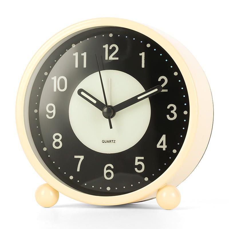 4.5-inch Luminous Silent Metal LED Alarm Clock - Student Bedside Table Clock