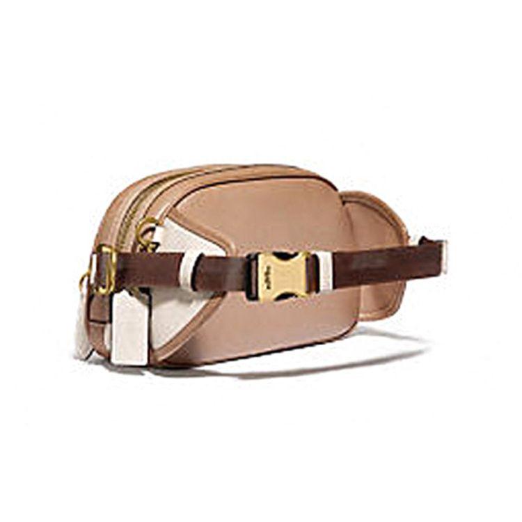 Coach Hitch Belt Monogram Print Layered Canvas With Leather Crossbody Waist Bag Men bags Khaki White C1063-OLSMR