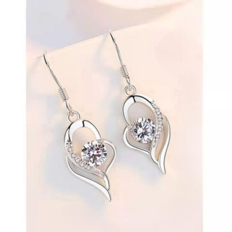 Zinc Alloy 925 Pendant Earrings You Are in My Heart Birthstone Jewelry for Women Birthday Anniversary Gift Fine Ladies