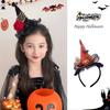 Pumpkin Halloween Witch Hat Headband Spider Cone Hat Hair Hoop  Photo Props