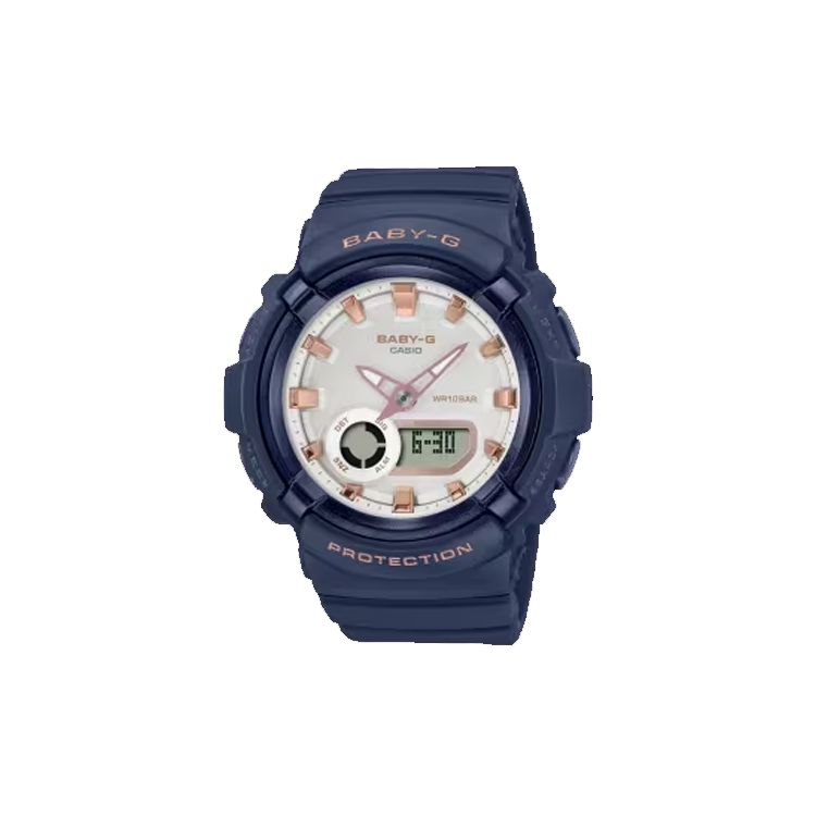 Casio Baby-G Series 100M Waterproof Quartz Movement Resin Strap Watch Women watches White BGA-280BA-2A Blue Strap