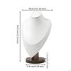 Necklace Display Bust with Wood Base Tabletop Jewelry Stand Wooden Expert