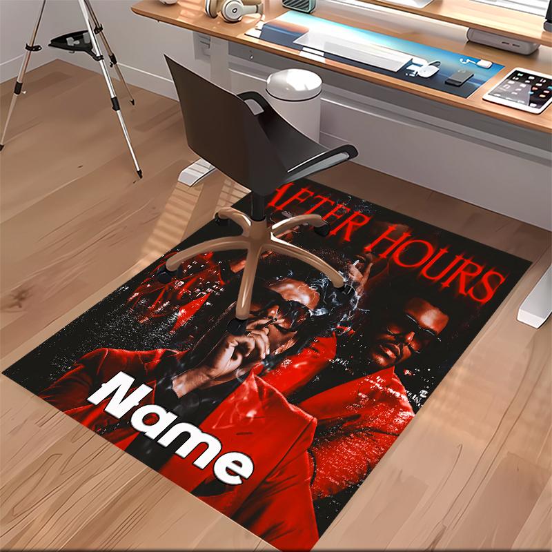 Custom Personalization The Weeknd Print Area Rug - Soft, Washable Non-Slip Indoor Mat,Living Room,Home&Office Decorative Rug