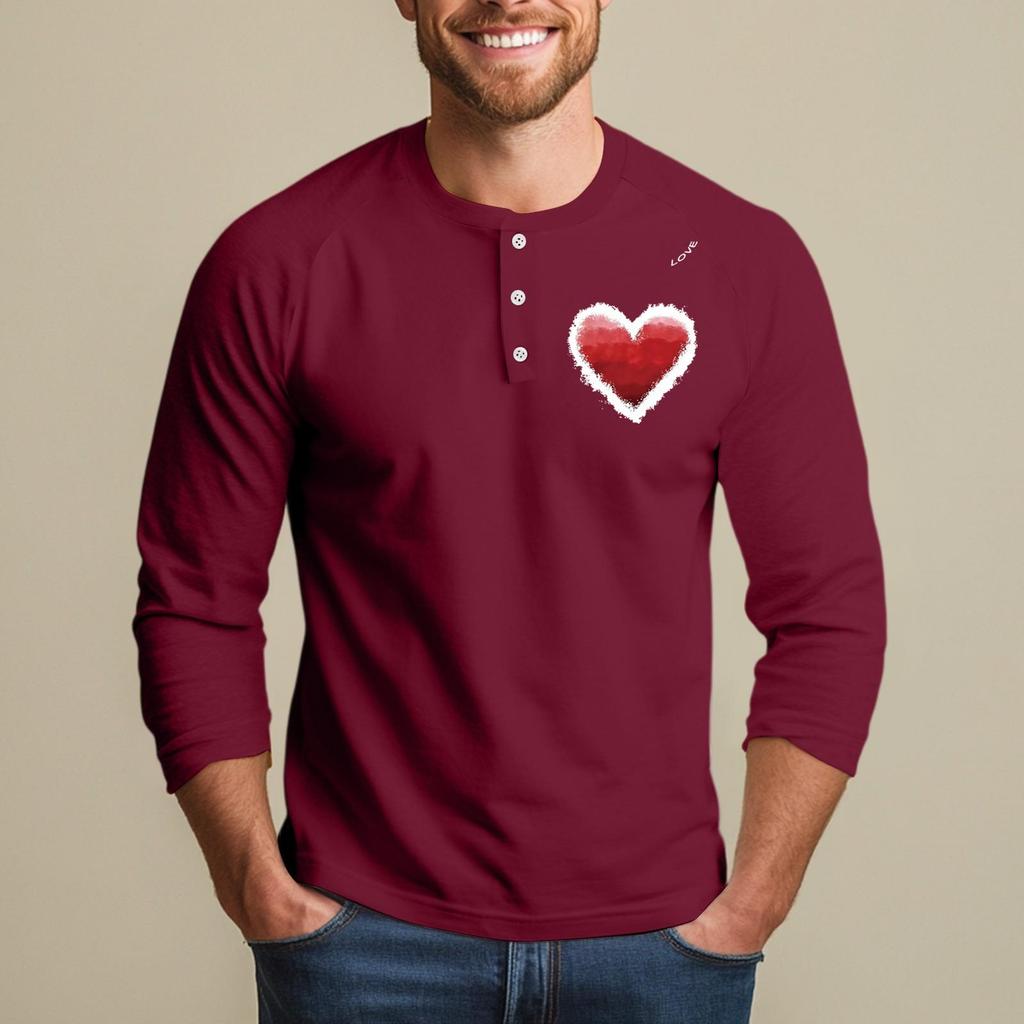 Men's Raglan Sleeve Three-quarter Sleeve Top
