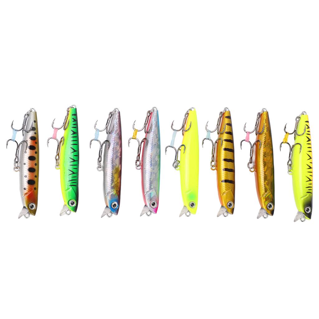 8pcs 8cm 14g Minnow Fishing Lures Sinking Hard Baits Set Super Long Cast VIB Lures for Bass Trout Perch