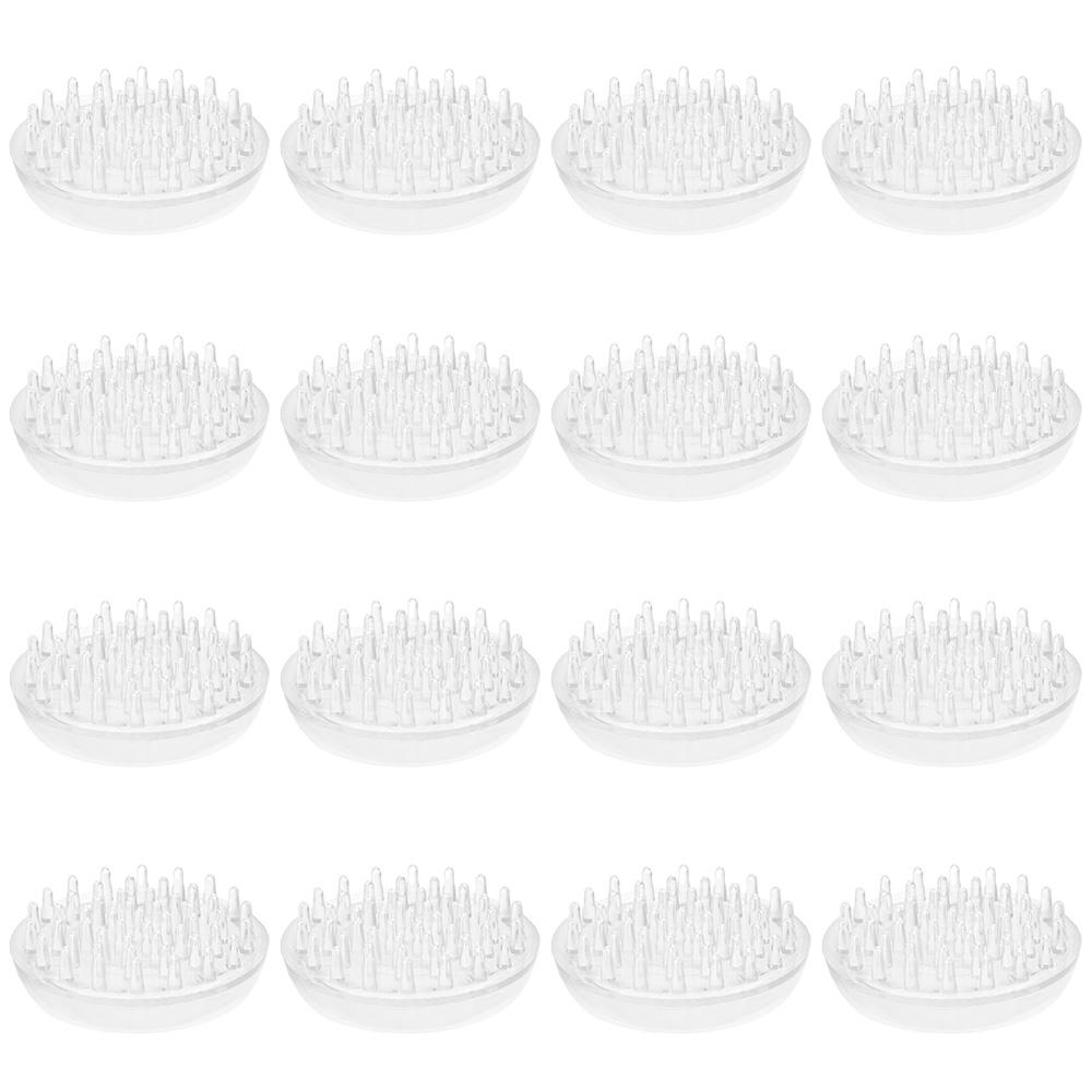 

16 Pcs Comfortable Touch Spiked Carpet Protectors Round Transparent Chair Leg Covers Clear Caster Pads Sofas