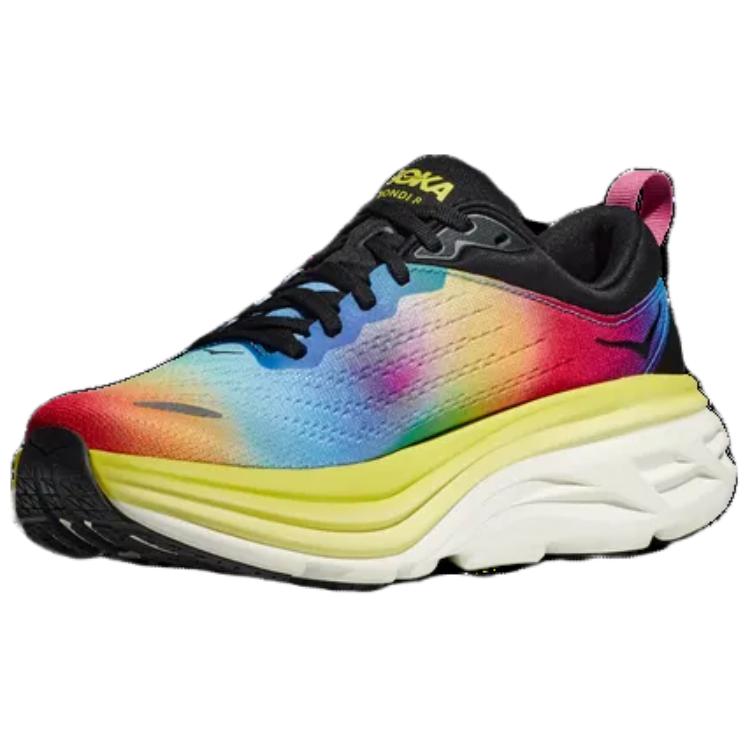 HOKA Bondi 8 Rainbow Men Sneakers Multi-Color Black 1123202-BKML