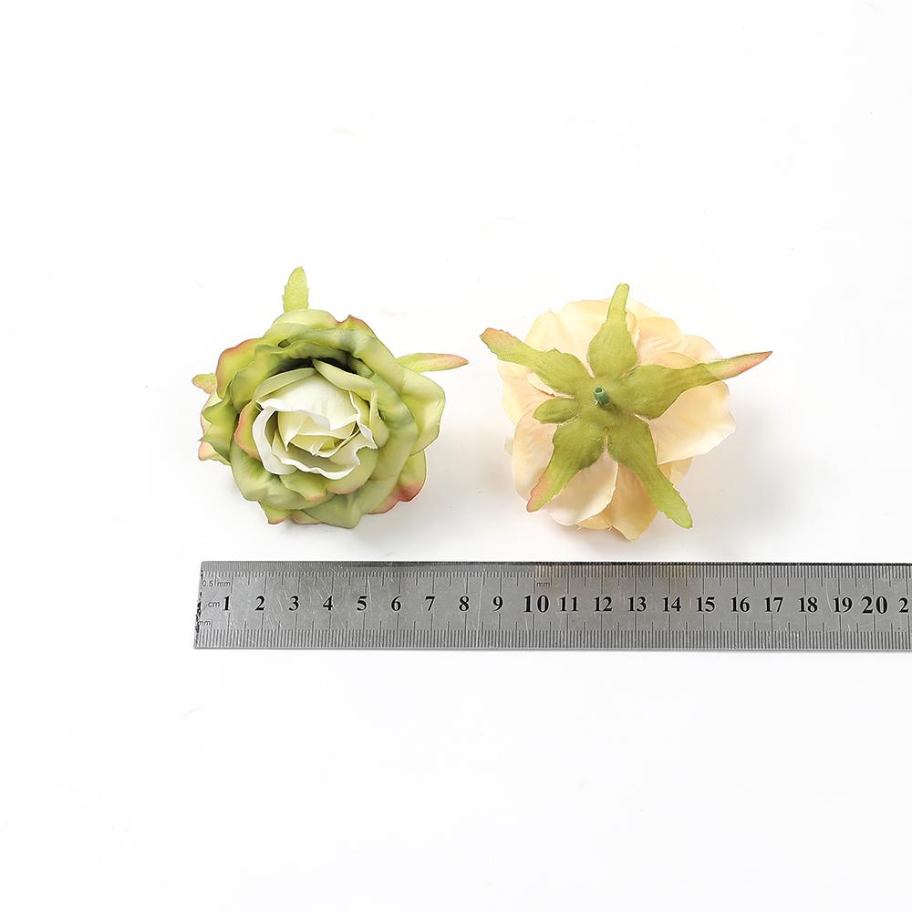 3/5Pcs Rose Artificial Flowers Heads 7cm Fake Flowers for Marriage Wedding Decorations Home Decor DIY Craft Garland Accessories