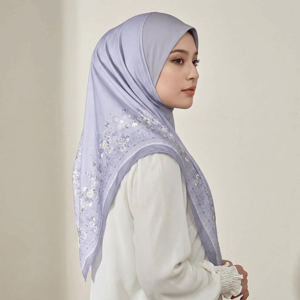Breathable Eid Al-Fitr Long Floral Turban Adjustable Ethnic Style Printed Arab Lady Headscarf Elastic Long Hijab Head Wrap Daily