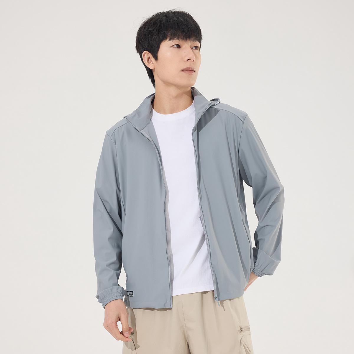 

Унисекс Легкая Куртка с Капюшоном для Защиты от Солнца 2025: Воротник-стойка, Дышащая, Однотонная, Рыболовная рубашка с защитой от УФ-излучения 4XL