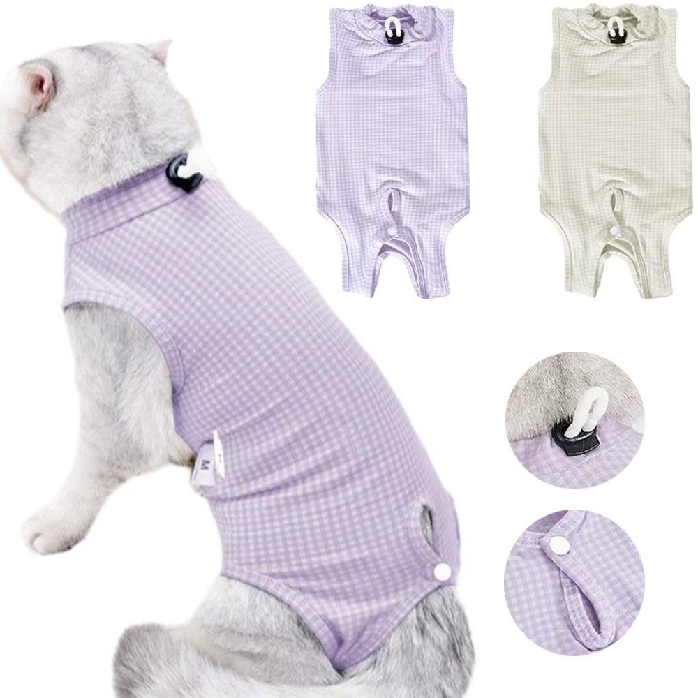 High Elastic Cat Sterilization Clothes Soft Cotton Recovery Onesie  Professional Use