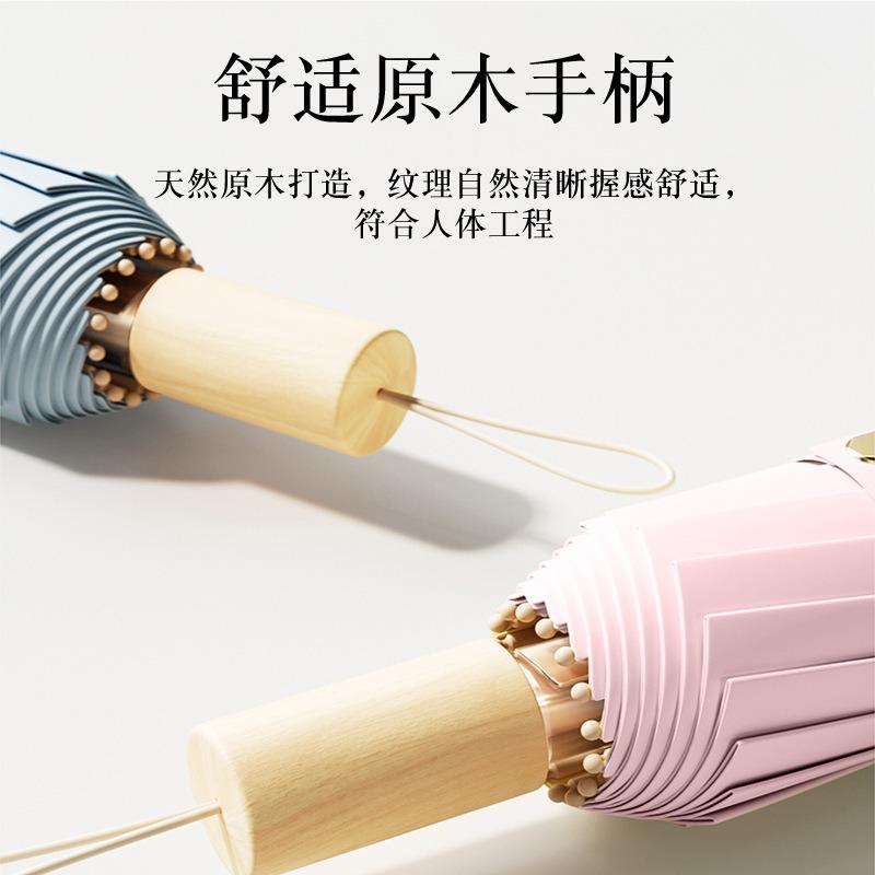 Manual 16-bone antique umbrella folded, enlarged weather and rain umbrella color glue sun protection and UV protection high-end parasol