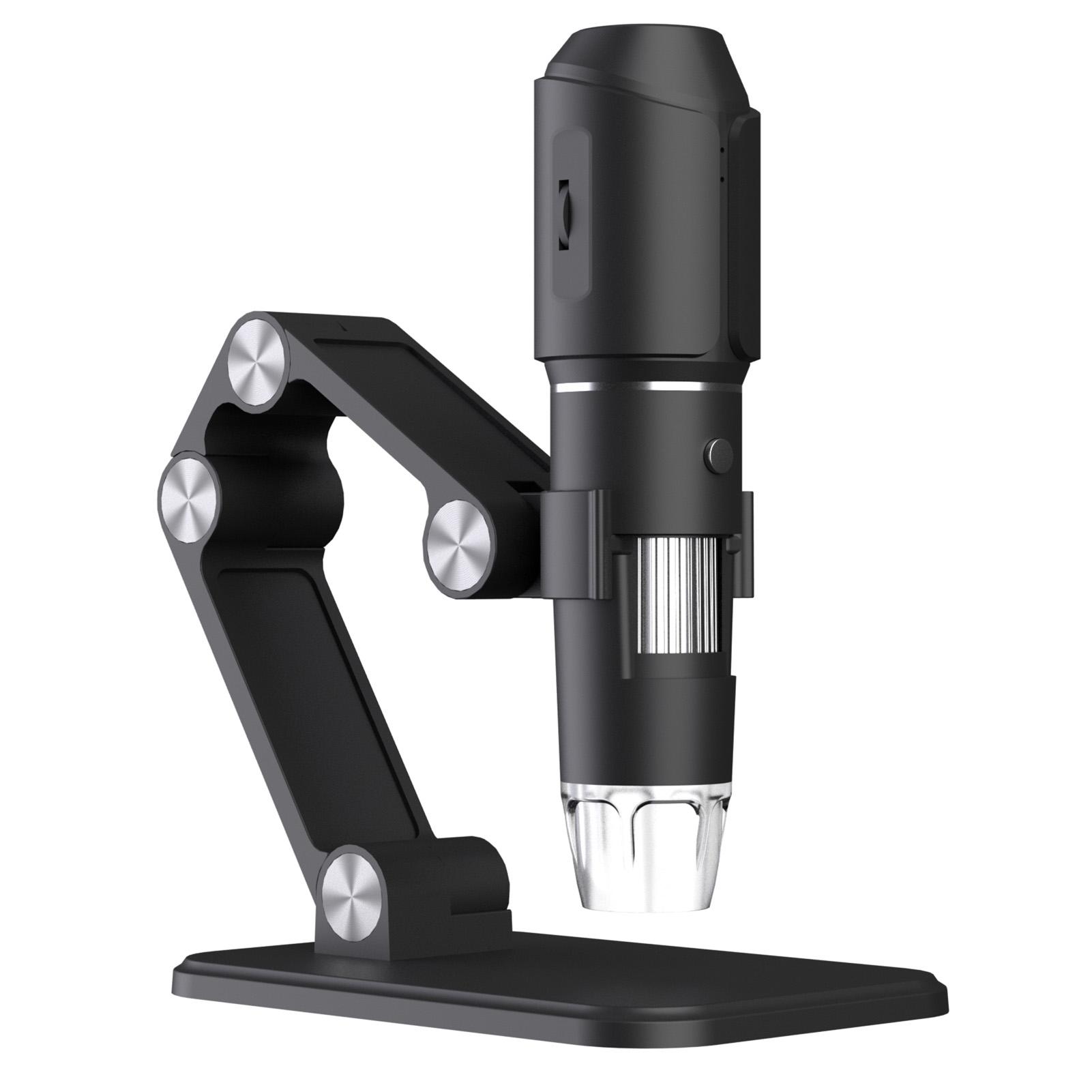 

Portable WiFi Digital Microscope 50X 1600X Handheld LED Magnifier 2MP Camera and 8 Adjustable LED Lights with Stand for