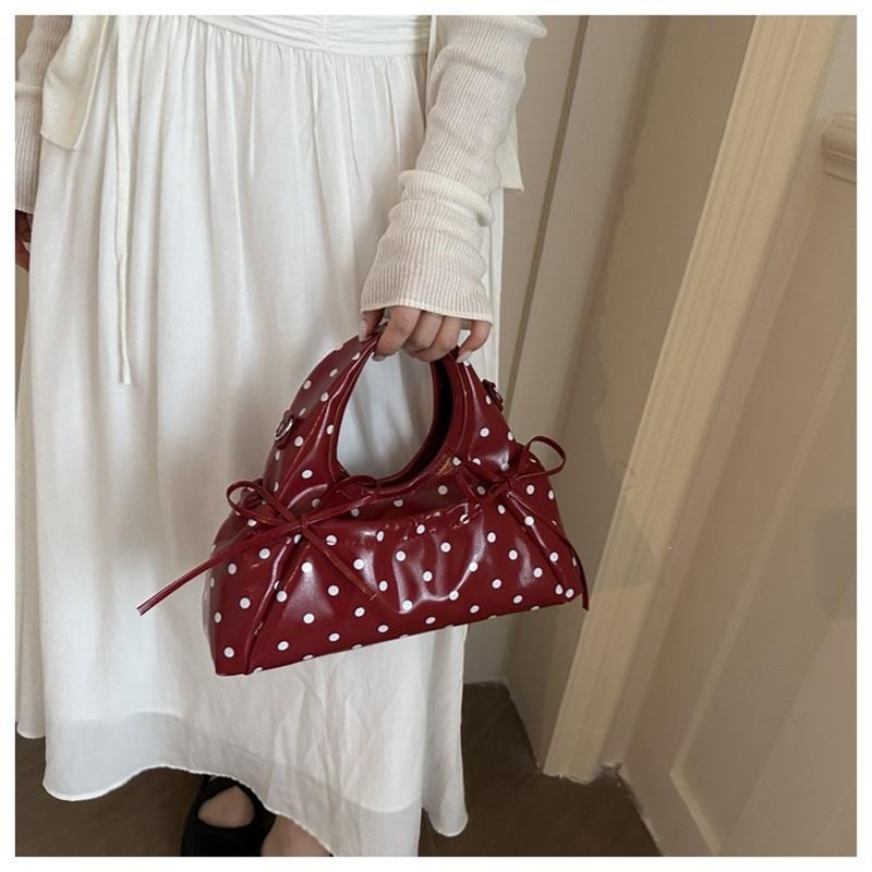 Korean Ballet Style Bow Handbag, High-looking And Light Luxury Shoulder Crossbody Bag