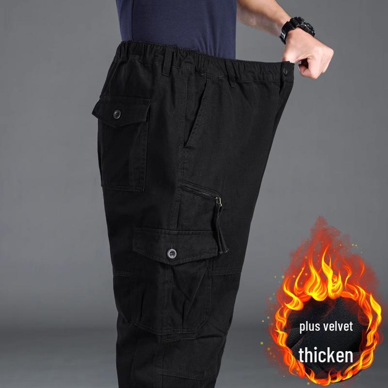 Men's Multi-Pocket Straight Casual Outdoor Pants for Autumn and Winter